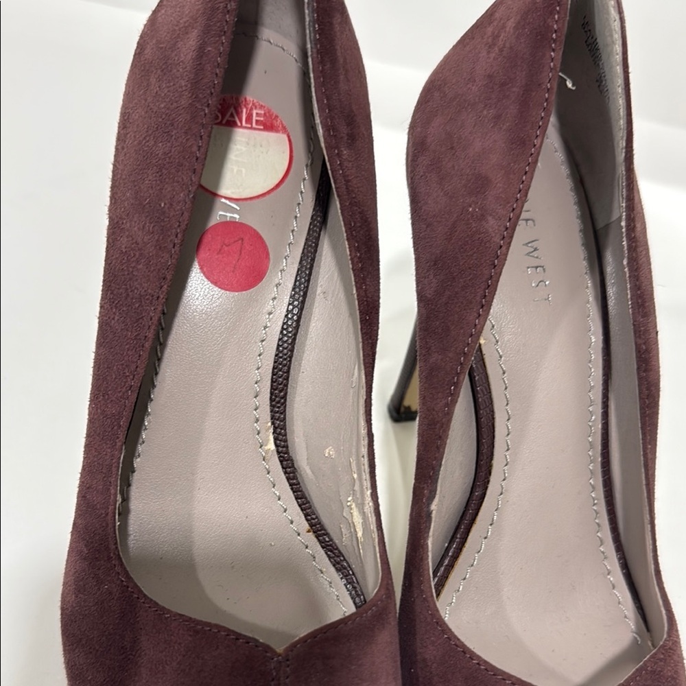 Nine West Women's Peep Toe Heels - Brown - Picture 6 of 7